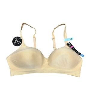 Bali‎ Bra 36C Wirefree Comfort Revolution Seamless No Wire Full Coverage Beige